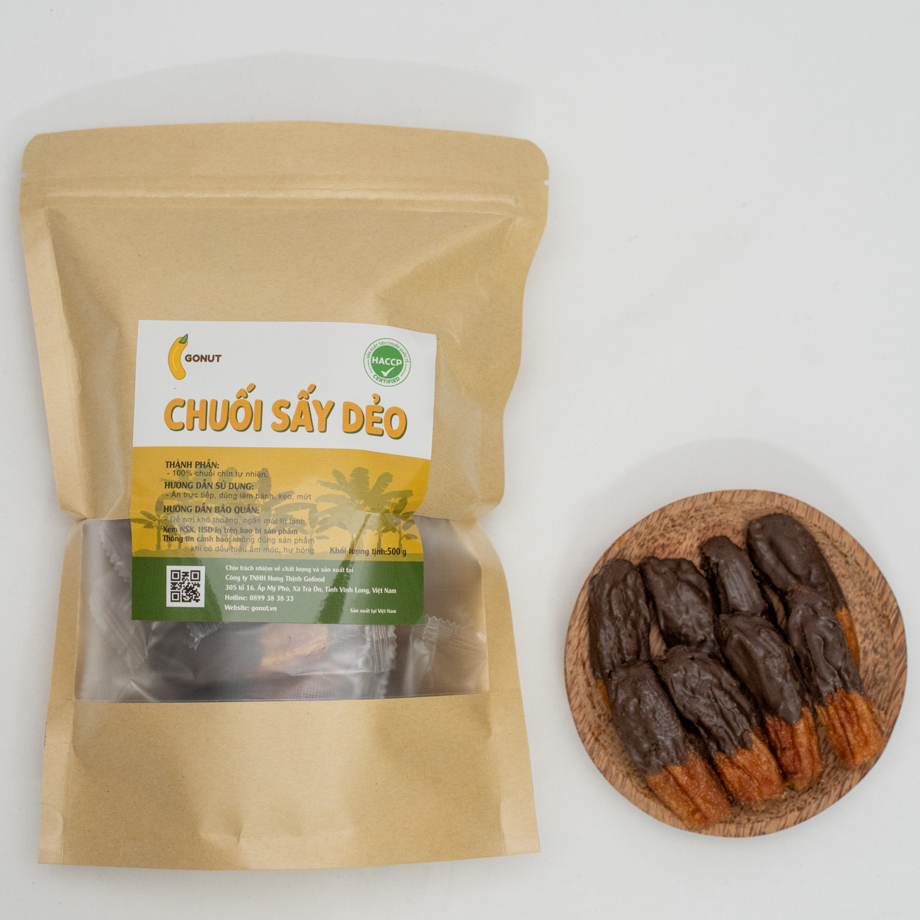 Chuối xiêm sấy nhúng socola