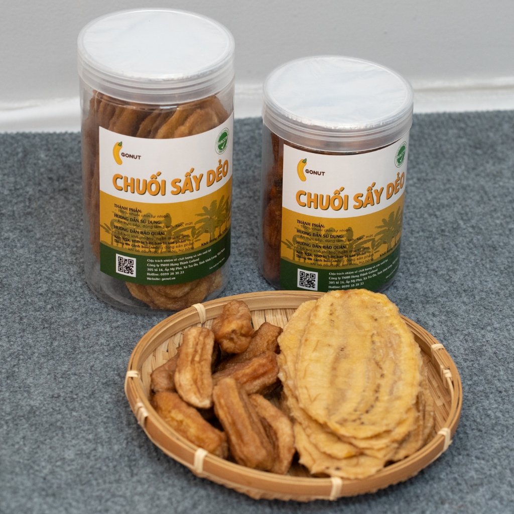 Combo chuối xiêm sấy nguyên trái & ép 1 trái